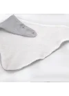 Babyjem Ahşap Diş Kaşıyıcılı Bürümcük Müslin Mama Önlüğü Gri