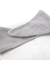 Babyjem Ahşap Diş Kaşıyıcılı Bürümcük Müslin Mama Önlüğü Gri