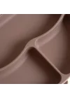 Babyjem Vakum Tabanlı Sabitlenebilir Silikon Tabak Latte