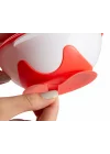 Babyjem Vakumlu Sabitlenebilir Kapaklı Mama Beslenme Tabağı Kırmızı (BPA İçermez)