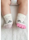 Babyjem Diş Kaşıyıcılı Havlu Bebek Çorap Pembe