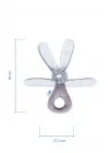 Babyjem Tutmalı Çıngıraklı Mini Peluş Tavşan Gri 842