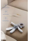 Babyjem Tutmalı Çıngıraklı Mini Peluş Tavşan Gri 842