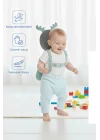 Babyjem Bebek Melek Kanadı Kafa Bel Koruma Yastığı Yeşil Kadife