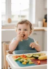 Babyjem Oval Hazneli Silikon Mama Önlüğü Mint