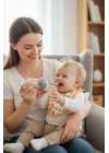 Babyjem Sıkmalı Kaşıklı Mama Biberonu Gri