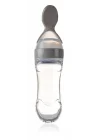 Babyjem Sıkmalı Kaşıklı Mama Biberonu Gri