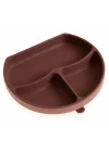 Babyjem Vakum Tabanlı Sabitlenebilir Silikon Tabak Mocha