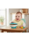 Babyjem Vakumlu Sabitlenebilir Kapaklı Mama Beslenme Tabağı Mavi (BPA İçermez)
