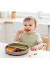 Babyjem Vakum Tabanlı Sabitlenebilir Silikon Tabak Latte