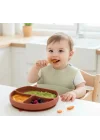 Babyjem Vakum Tabanlı Sabitlenebilir Silikon Tabak Mocha