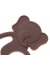 Babyjem Silikon Fil Diş Kaşıyıcı Mocha