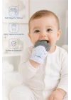 Babyjem Bebek Diş Kaşıyıcı Eldiveni Kelebek Gri