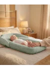 Babyjem Taşınabilir Katlanabilir Bebek Yatağı Yeşil Çiçek