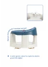 Babyjem Önden Açılır Banyo ve Mama Oturağı ve Hediye Minderli - 2  Li Set İndigo Mavi