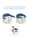 Babyjem Önden Açılır Banyo ve Mama Oturağı ve Hediye Minderli - 2  Li Set İndigo Mavi