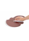 Babyjem Oval Hazneli Silikon Mama Önlüğü Mocha