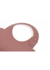 Babyjem Oval Hazneli Silikon Mama Önlüğü Mocha