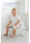 Babyjem Bebeğimin İlk Tuvaleti Sifon Sesli Lazımlık Oturak Soft Gri