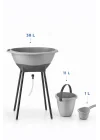 Babyjem Elegant Yenidoğan Ayaklı Bebek Banyo Küvet Seti Soft Gri