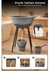 Babyjem Elegant Yenidoğan Ayaklı Bebek Banyo Küvet Seti Soft Gri