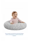 Babyjem Emzirme Ve Destek Minderi Gri Çiçek