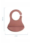 Babyjem Mini Silikon Mama Önlüğü Mocha