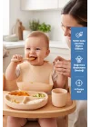 Babyjem Silikon Beslenme Seti Ekru 4 Parça Hediye Seti