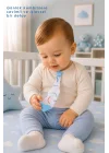 Babyjem Silikon Diş Kaşıyıcı Fular & Kravat Gülen Yüz Mavi