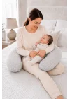 Babyjem Sırt Destekli Hamile Ve Emzirme Yastığı Gri Çiçek