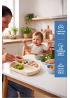 Babyjem Vakum Tabanlı Sabitlenebilir Silikon Tabak Ekru