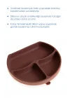 Babyjem Vakum Tabanlı Sabitlenebilir Silikon Tabak Mocha