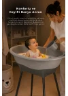 Babyjem Yeni Nesil Elegant Su Tahliyeli Giderli Ayaklı Bebek Küveti Gri