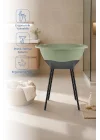 Babyjem Yeni Nesil Elegant Su Tahliyeli Giderli Ayaklı Bebek Küveti Soft Yeşil
