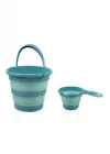Babyjem Katlanır Bebek Banyo Küvet Seti 3 Parça Turkuaz