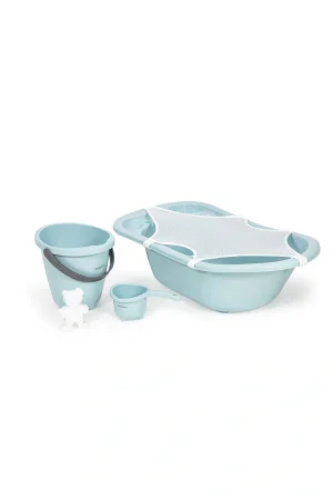 Babyjem 5 Parça Bebek Banyo Küvet Seti Soft Mavi