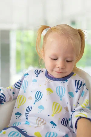 Babyjem Baskılı Blw Kollu Mama Önlüğü Balon Desen