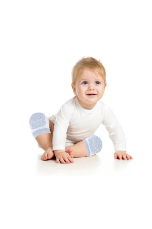 Babyjem Örgü Emekleme Dizliği Mavi