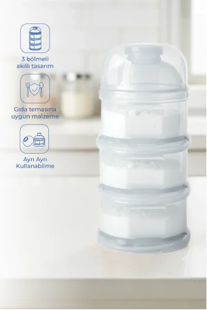 Babyjem Katlı Toz Mama Kabı Beyaz