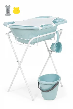 Babyjem Ayaklı Bebek Banyo Küvet Seti 7 Parça Soft Mavi