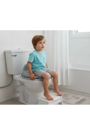 Babyjem Soft Kaymaz Klozet Adaptörü New Soft Gri
