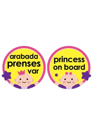 Babyjem Vakumlu Arabada Bebek Var Cam Yazısı Pembe