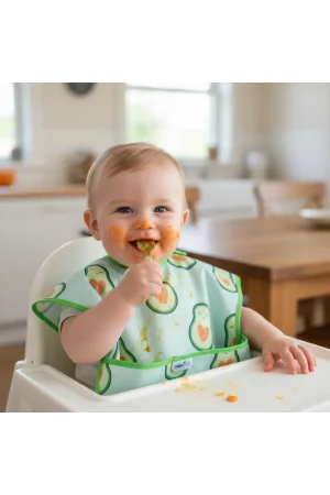 Babyjem Baskılı Blw Kolsuz Mama Önlüğü Avakado Desen