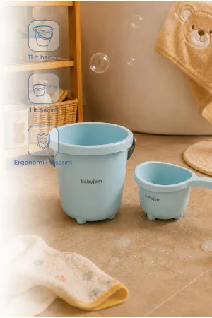 Babyjem Elegant Kova & Maşrapa Set Turkuaz