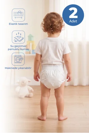 Babyjem Alıştırma Külodu 2li Paket 2 Yaş Beyaz
