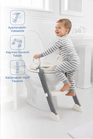 Babyjem Basamaklı Katlanır Klozet Adaptörü Kum Beji