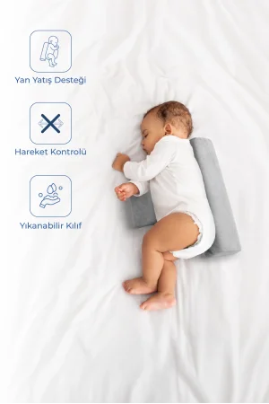 Babyjem Bebek Güvenli Uyku Yan Yatış Yastığı Gri