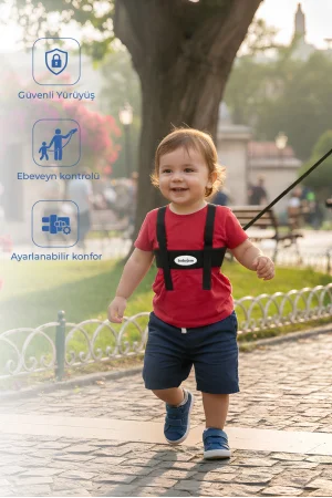 Babyjem Çocuk Yürüme Yardımcısı Güvenlik Kemeri Siyah