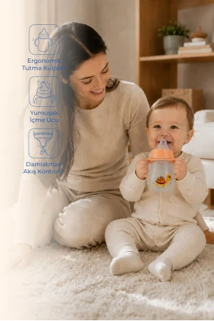 Babyjem Damlatmayan Suluk Alıştırma Bardağı 250 ml Turuncu
