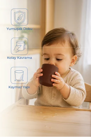 Babyjem Kolay Kavrama Silikon Bardak Mocha